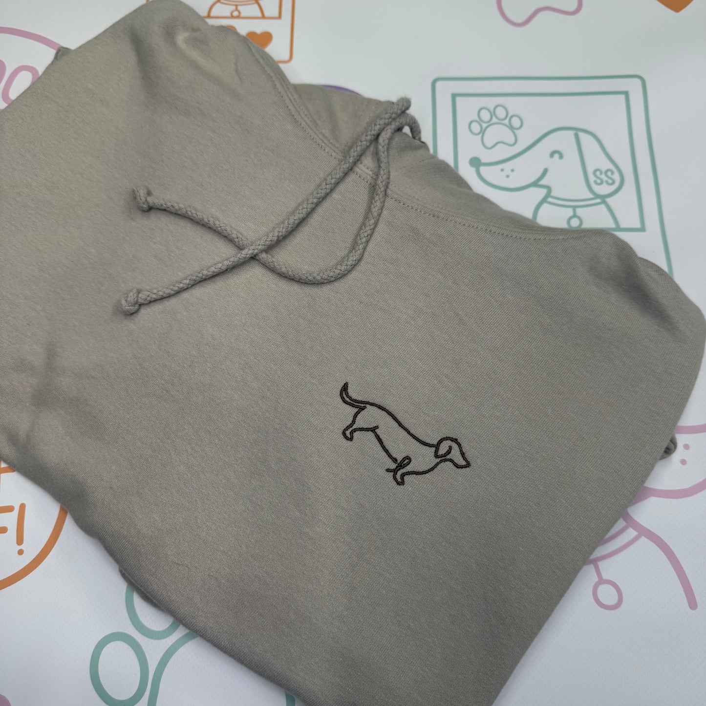 Embroidered Dachshund Hoodie