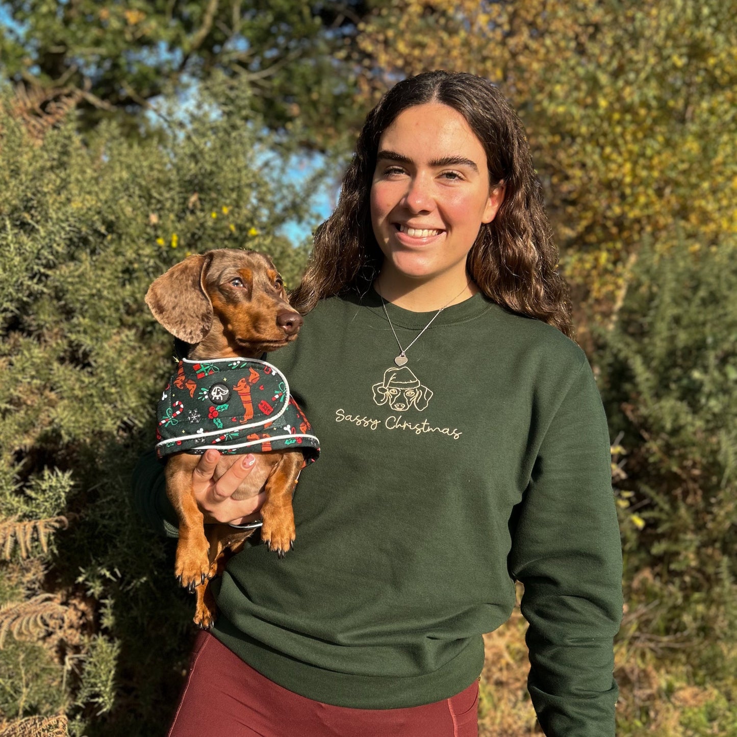 Sassy Christmas - Human Embroidered Sweatshirt