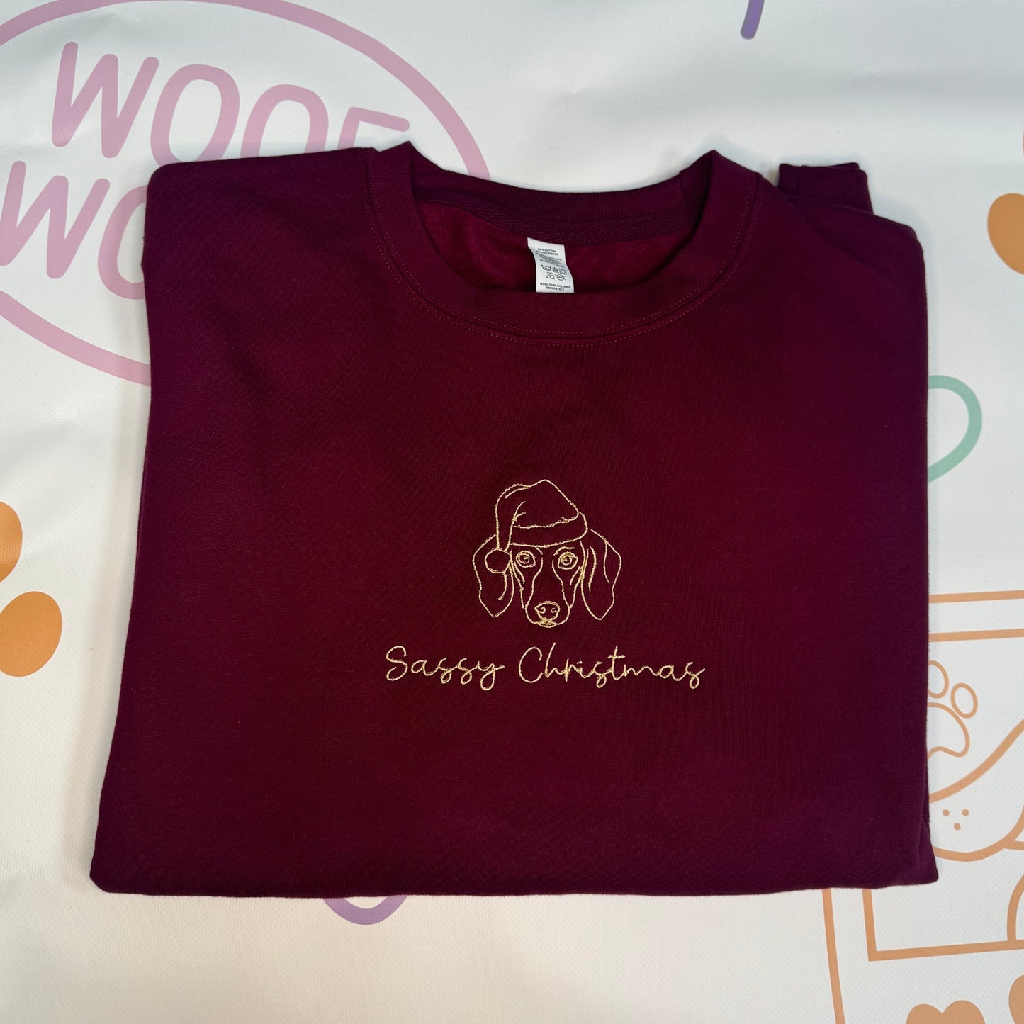 Sassy Christmas - Human Embroidered Sweatshirt