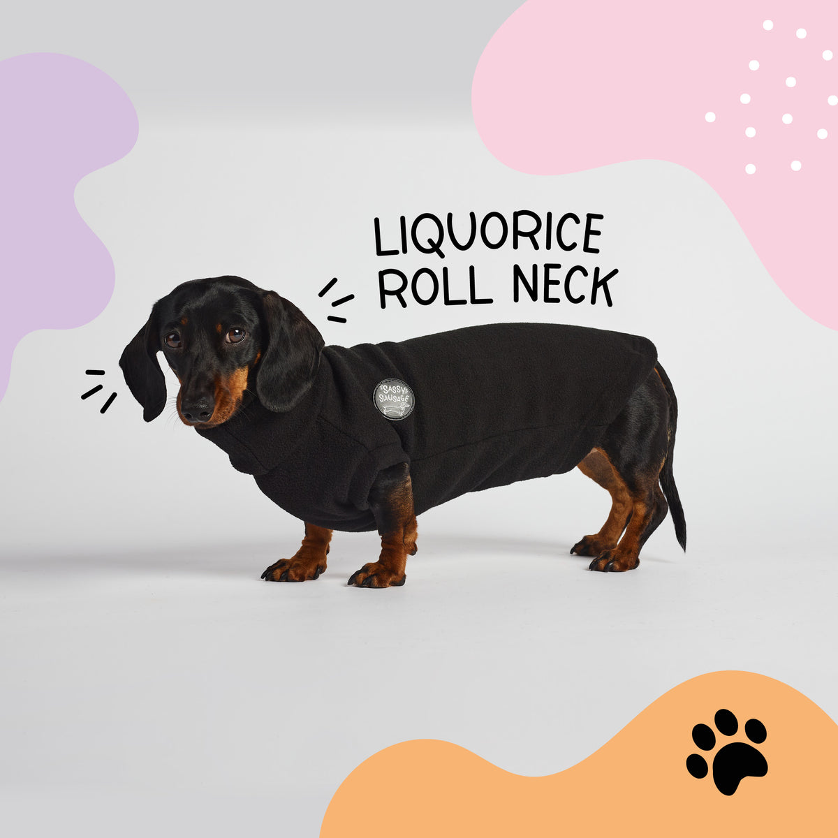 Essentials Rollneck Jumper - Dachshund