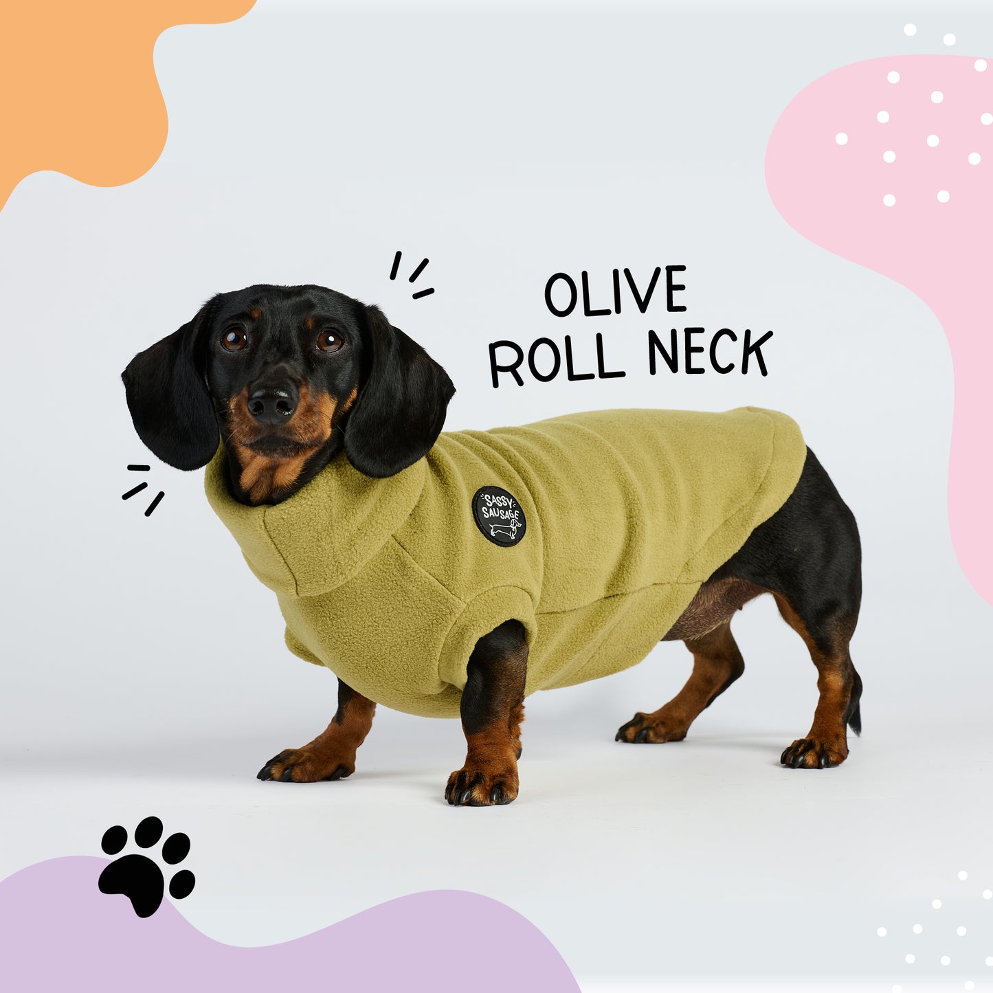 Essentials Rollneck Jumper - Dachshund