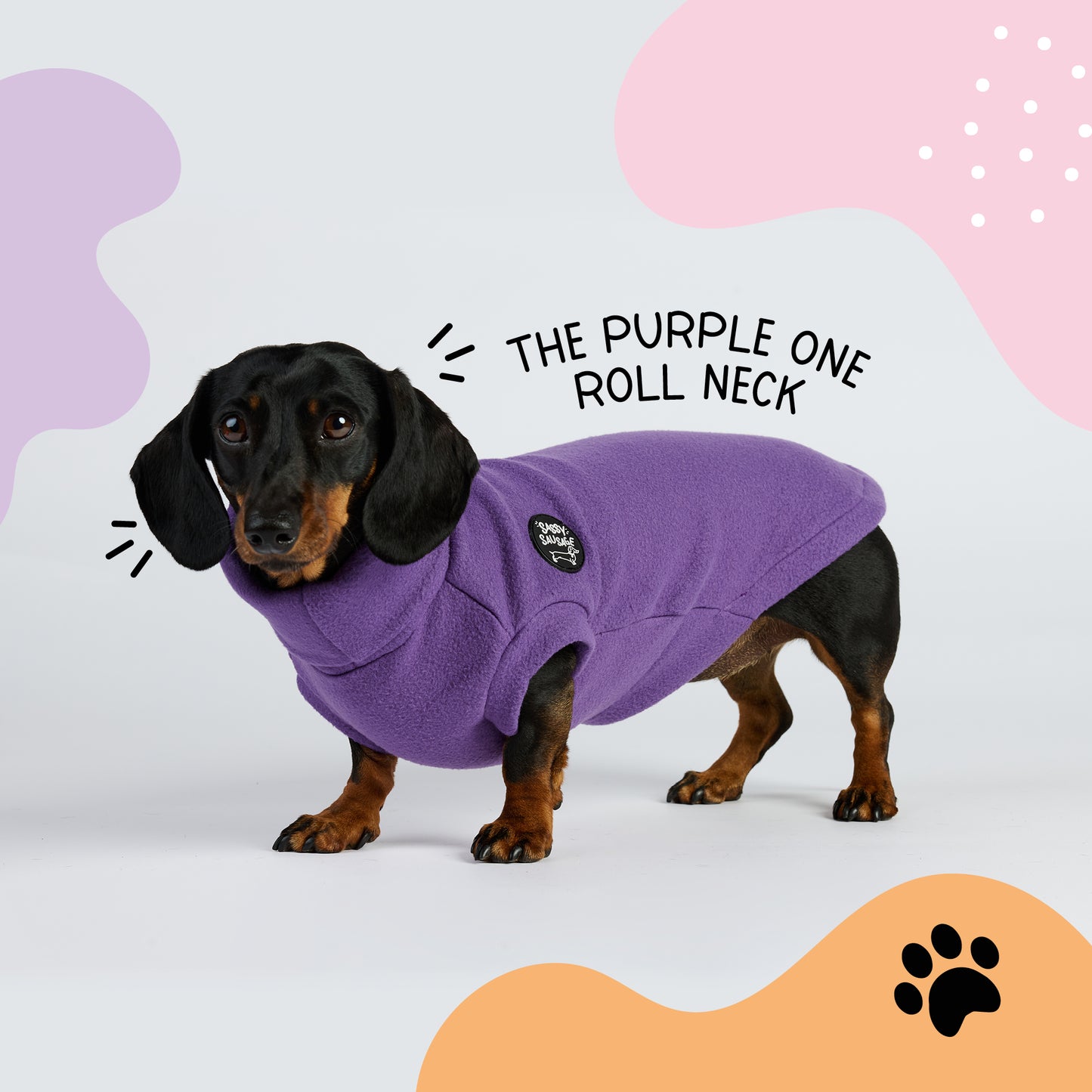 Essentials Rollneck Jumper - Dachshund